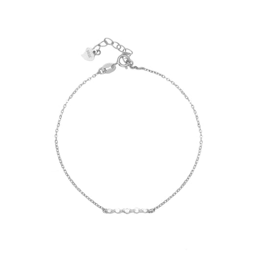 Silver Cubic Bar Bracelet