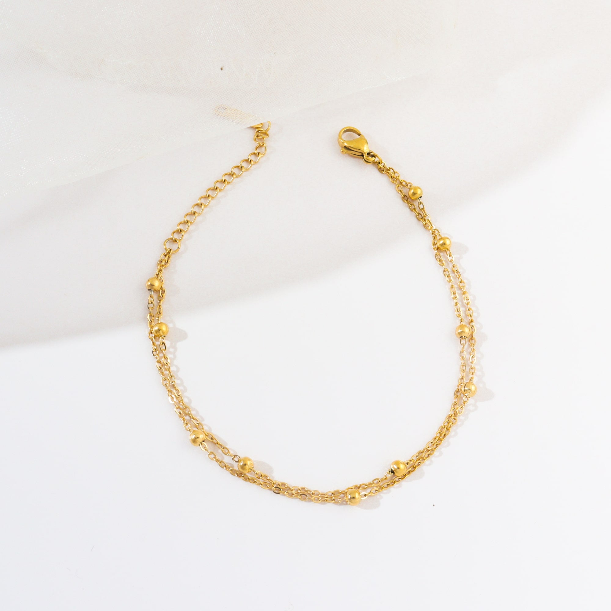 Double Beaded Chain Bracelet