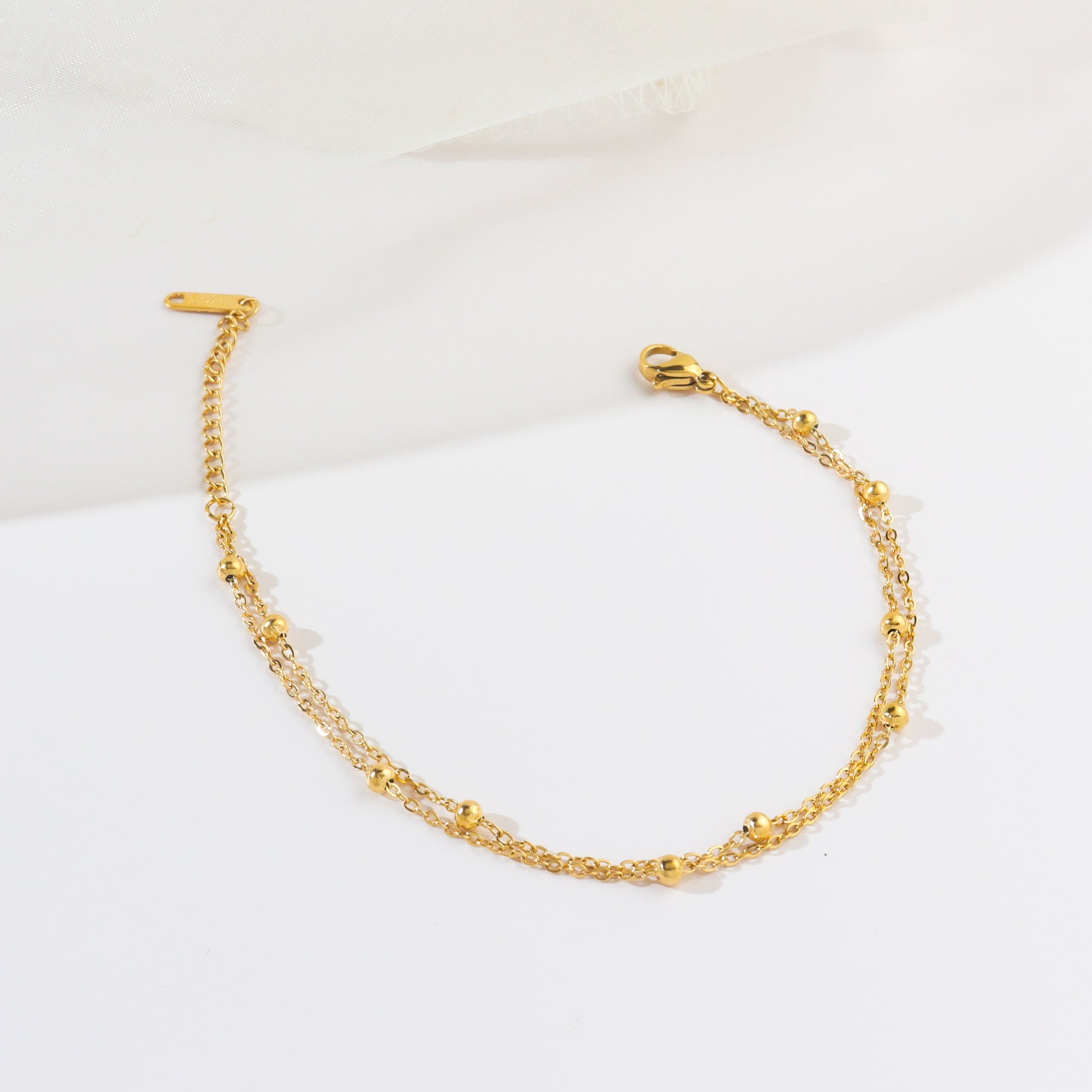 Double Beaded Chain Bracelet