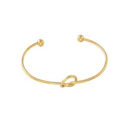 Simple Knot Gold Bangle