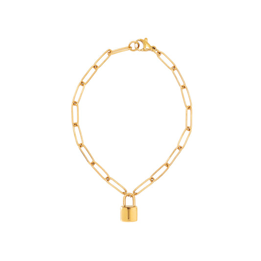 Golden Lock Titanium Bracelet