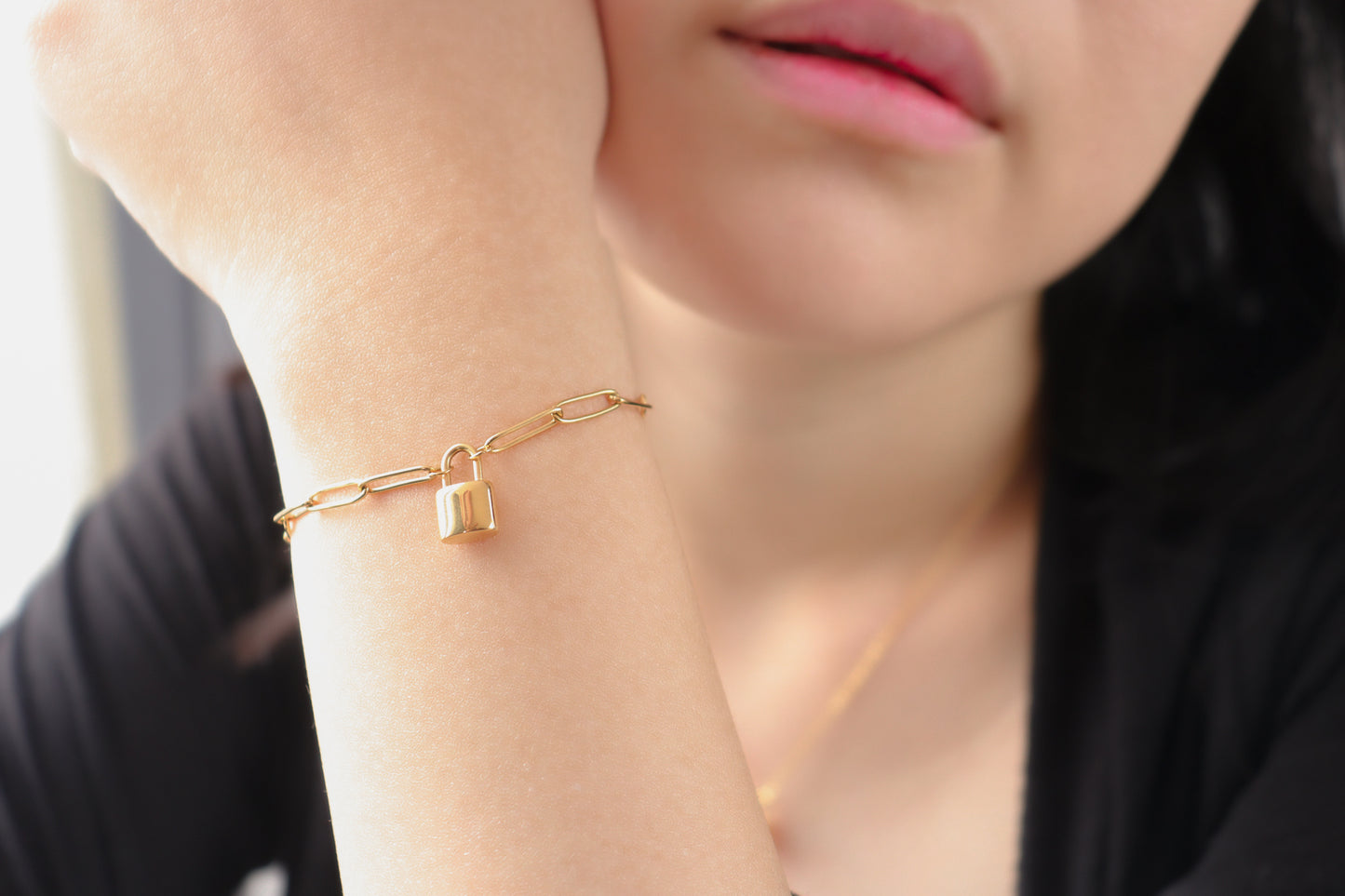 Golden Lock Bracelet