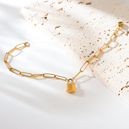Golden Lock Titanium Bracelet