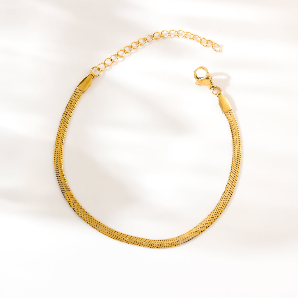 Snake Herringbone Chain Bracelet