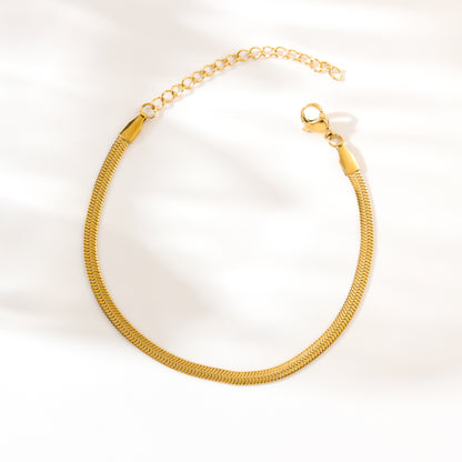 Snake Herringbone Chain Bracelet