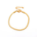 Gold Snake Herringbone Chain Bracelet