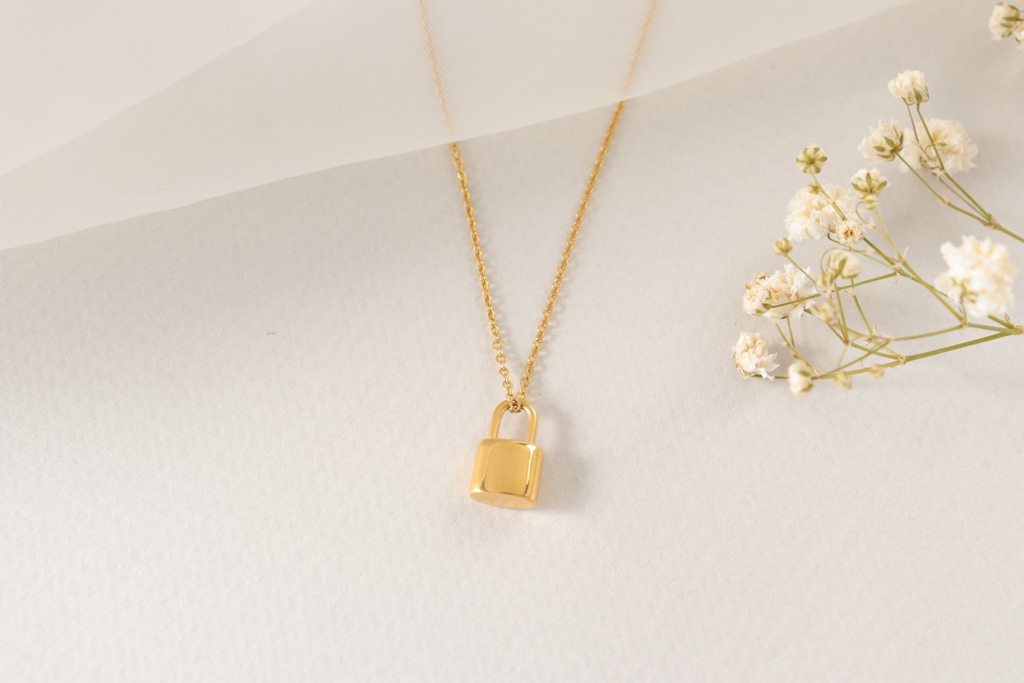 Golden Lock Necklace