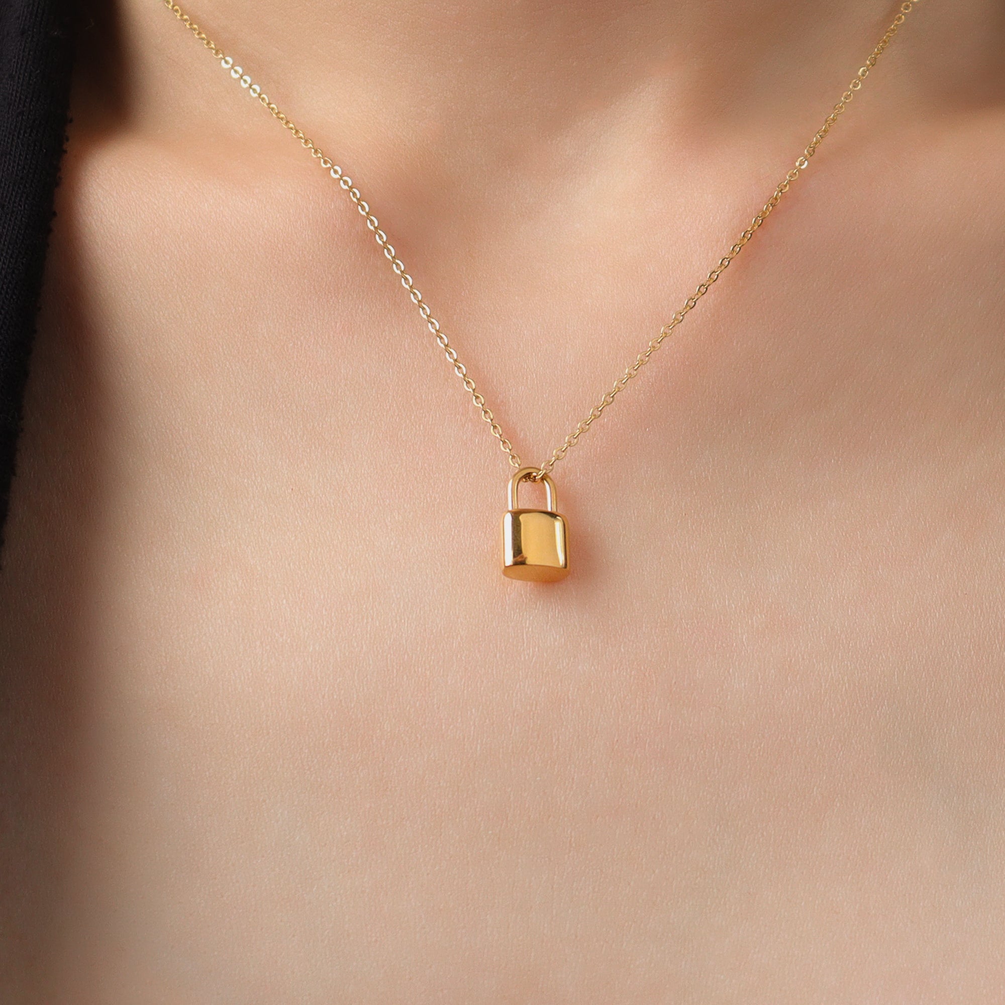 Golden Lock Necklace