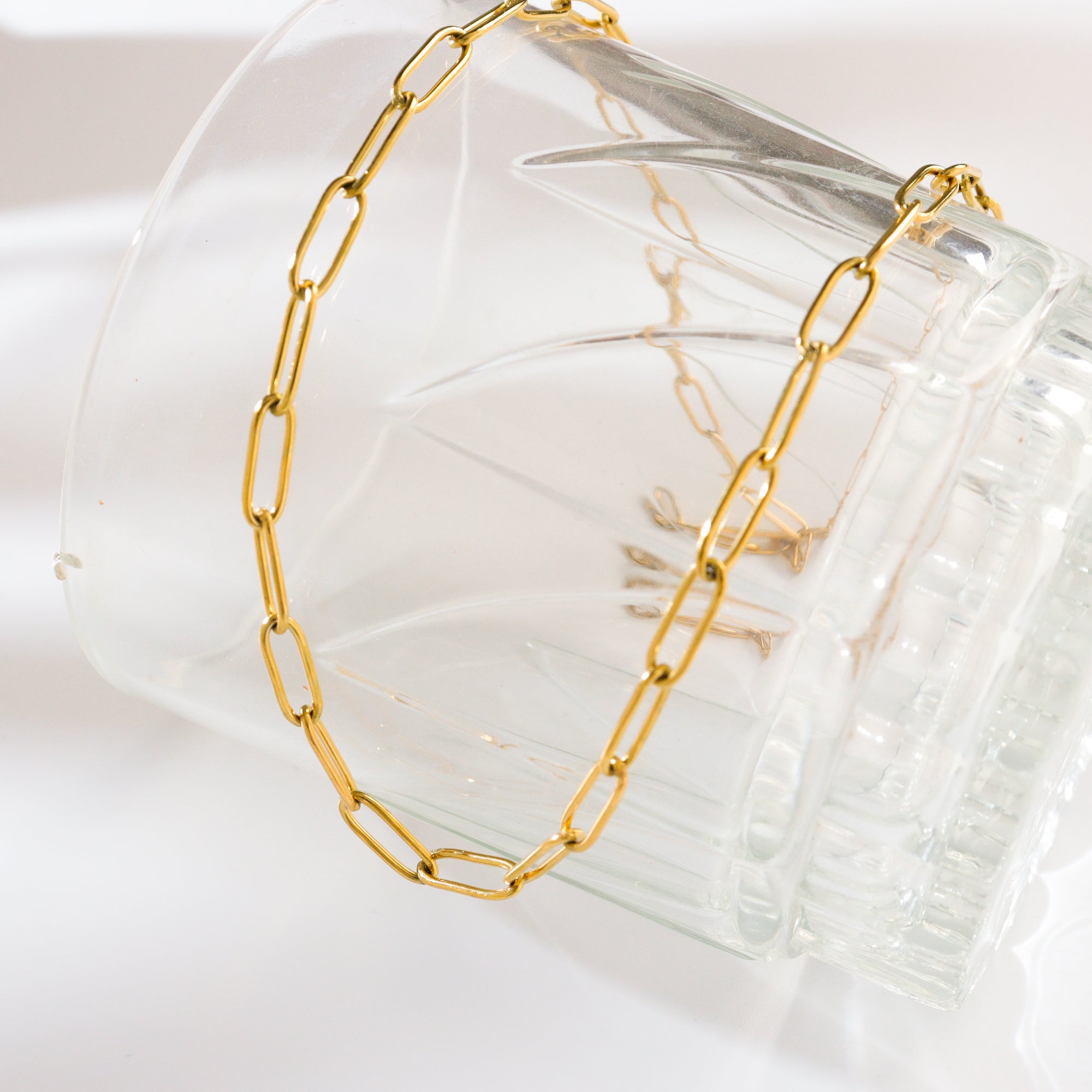 Gold Paperclip Chain Necklace