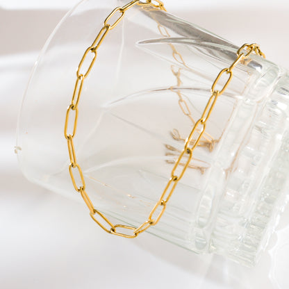 Gold Paperclip Chain Necklace