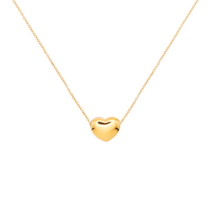Stole My Heart Gold Titanium Necklace