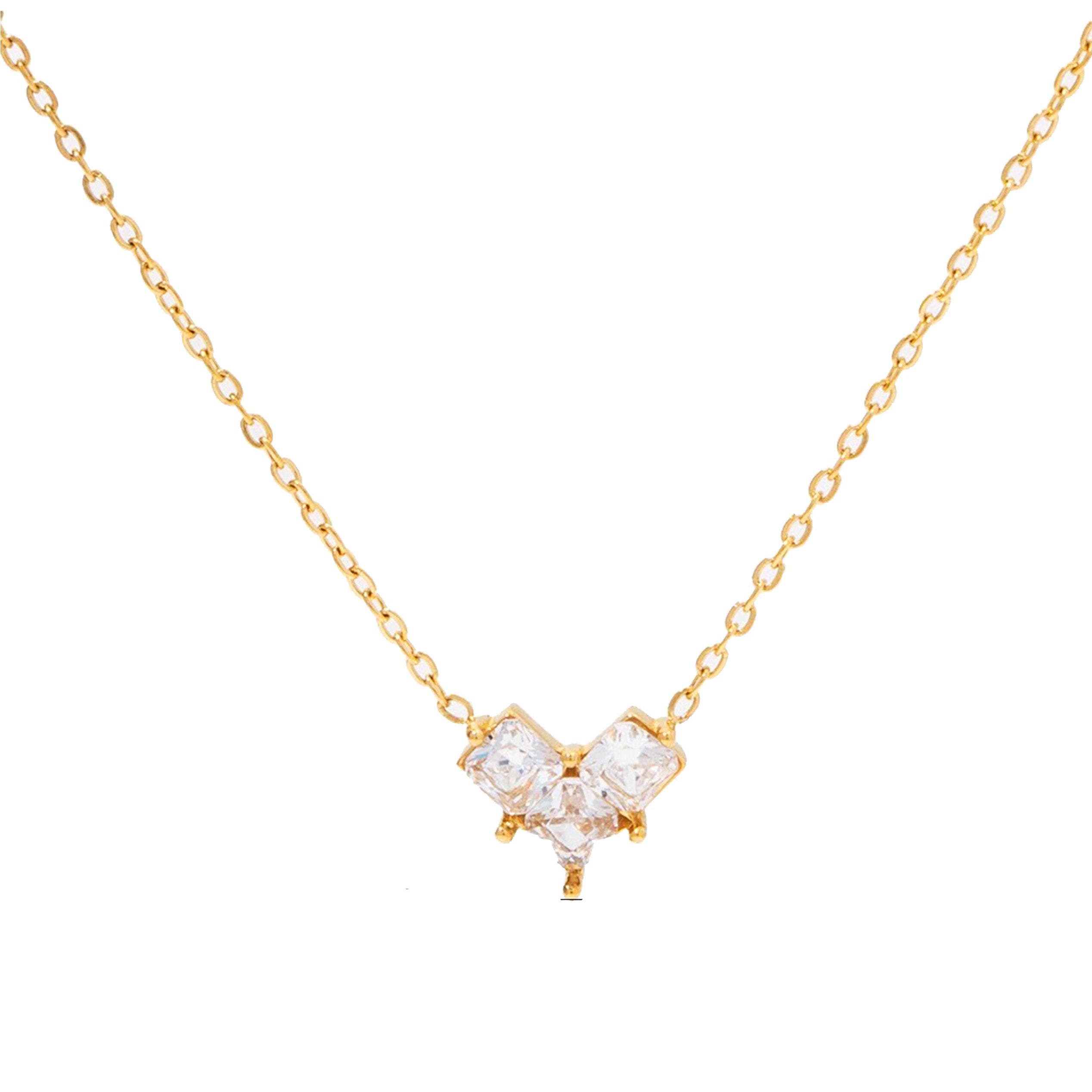 Cubic Love Gold Necklace
