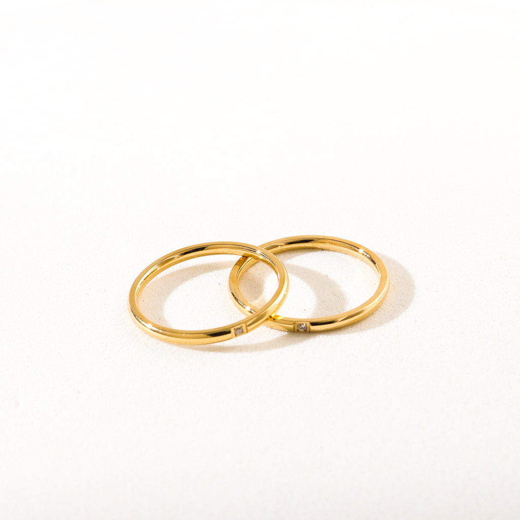 Essential Titanium Gold Ring